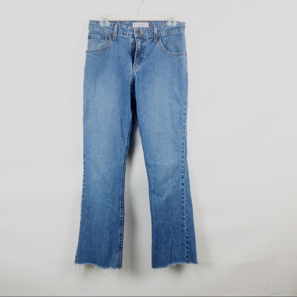 Levi's Stretch Mid Rise Ra Hem Boot Cut Jeans